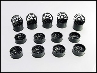 PN Racing Mini-Z 2WD Machine Cut BBS Front Wheel F2 Black