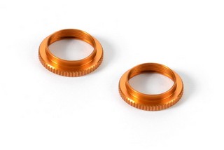 XRAY T4 2018 Alu Shock Absorbers Adjustable Nuts - ULP - Orange (2 pcs)