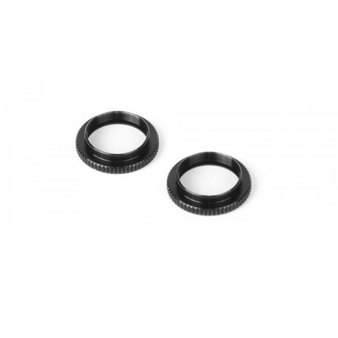 XRAY ULP ALU SHOCK ADJUSTABLE NUT - V2 - BLACK (2)