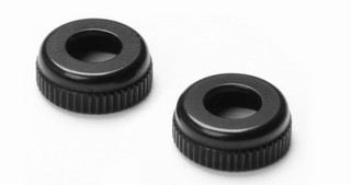 XRAY 308327-K - T4 - Alu Cap For XRAY Shock Body #308322 - BLACK (2 pcs)