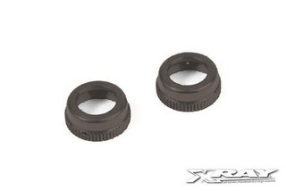 XRAY 308353-K - T4'21 - Alu Shock Cap-Nut With Vent Hole - Black (2 pcs)