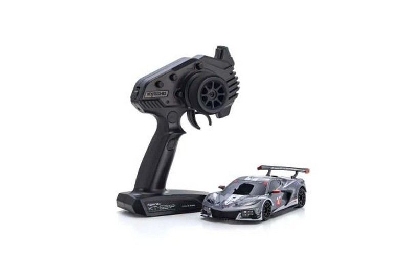 Kyosho 32356GMW - Mini-Z MR04 RWD Corvette C8-R Gun Metal/White (W-MM/KT531P)