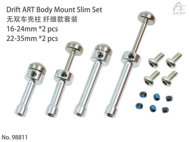 Drift ART Body Mount Slim Set 16-24mm 2 pcs 22-35 (2pcs)