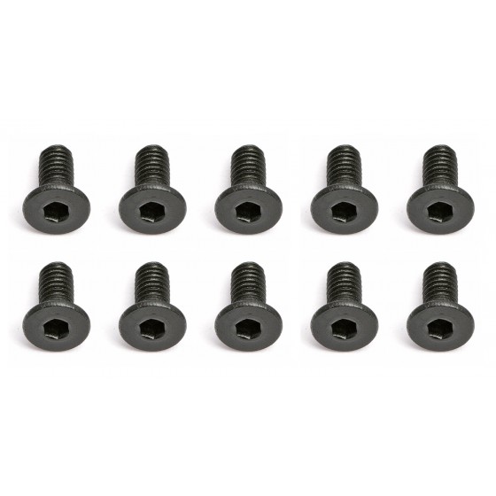 Team Associated AE4675 - Screws, 2.5x0.45x6 in FHCS