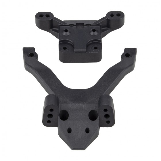 Team Associated AE91972 - RC10B6.4 FT Top Plate and Ballstud Mount, carbon