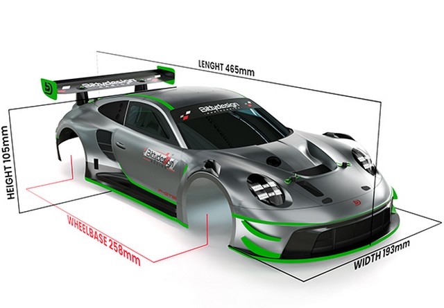 Bittydesign BDGT-190PGT3R - Carrozzeria 1/10 GT P-GT3R 190mm