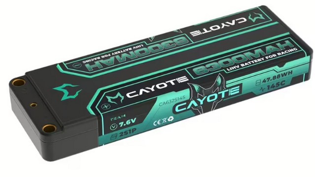 CAYOTE CA-632S145 - Racing 6300mAh 2S LiPo Battery 7,6V 145C 226g