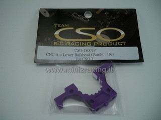 Team CSO CNC Alu Lower Bulkhead (Purple) 1 Pcs