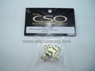 Team CSO CNC Alu Upper Bulkhead (Gold) L/R 2pcs