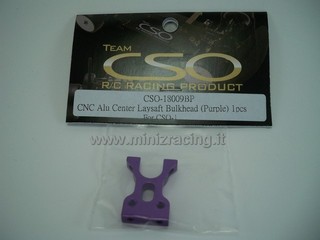 Team CSO CNC Alu Center Layshaft Bulkhead (Purple) for CSO-1