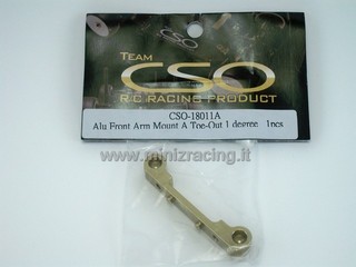 Team CSO Alu Front Arm Mount A Toe-Out 1 degree (Gold) For CSO1 V2 (1pcs)