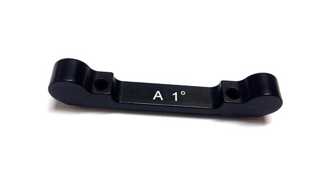 Team CSO Alu Front Arm Mount A Toe-Out 1 degree (Nero) per CSO1 V2 (1pcs)