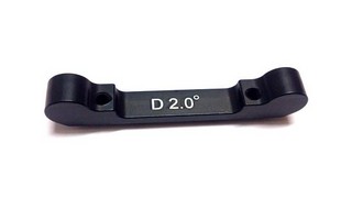 Team CSO Alu Rear Arm Mount D 2.0 Degree (Nero) per CSO1 V2 (1pcs)