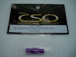 Team CSO Alu Steering Arm short Post (Purple) 2pcs