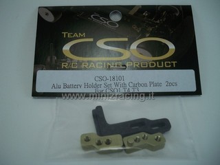 Team CSO Alu Battery Holder Set With Carbon Plate (2pcs)