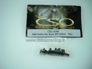 Team CSO Hex Screw SFH 3x8mm (10pcs)