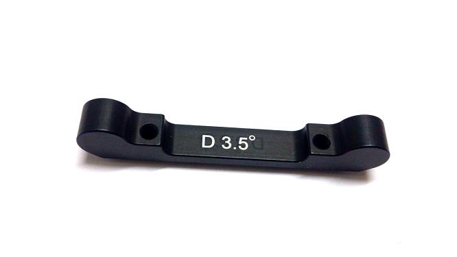 Team CSO Alu Rear Arm Mount D 3.5 Degree (Nero) For CSO1 V2 (1pcs)