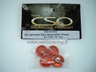 Team CSO Alu Lightweight Shock Spring Holder (Orange) For T4 (4pcs)