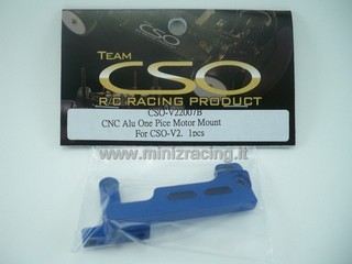 Team CSO CNC Alu One Pice Motor Mount For CSO-V2 (Blue) 1pcs