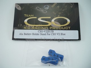 Team CSO Alu Battery Holder Stand For CSO V2 Blue (2pcs)