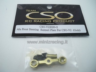 Team CSO Alu Front Steering Support Plate For CSO-1 ,V2 (Gold)