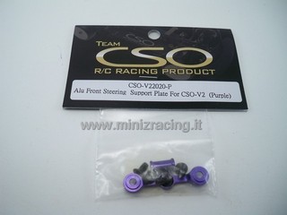 Team CSO Alu Front Steering Support Plate For CSO1 , V2 (Purple)