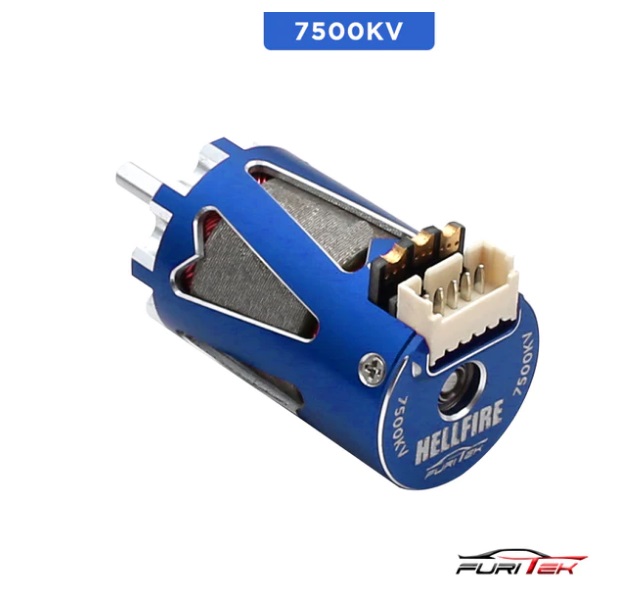 Furitek FUR-2192 - Hellfire 1410 7500kv Sensored Brushless Motor - Blue Color