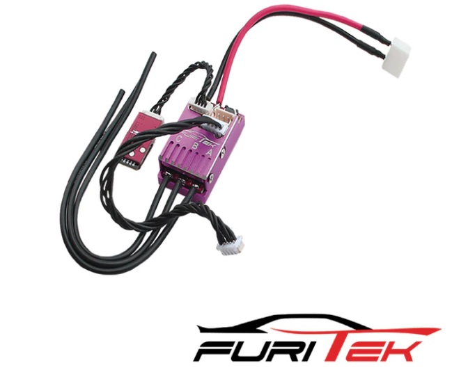 Furitek FUR-2198 - Cyclos 2S Lipo 20A/40A Brushless Sensored ESC for Drift/Race and Bluetooth (With Aluminum Purple Case)