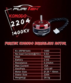 FuriTek FUR-2204 - KOMODO brushless motor