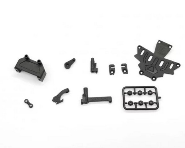 GL Racing GL-Drift-2022- servo mount,body mount,servo horn,2nd deck,battery door & lock nuts set