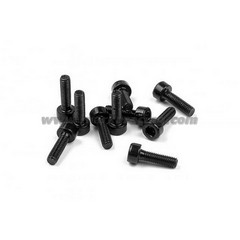 Marka Viti in Acciaio SH Cilindriche M3x10mm - Nero (10Pz)