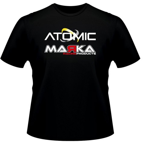 Marka Racing Maglietta Marka + Atomic - Black (L)