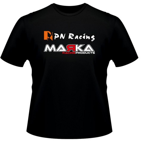 Marka Racing Maglietta Marka + PN racing - Black (L)