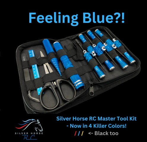 Silver Horse RC SH-1174901 - Master Tool Kit for Mini-Z and 1/28 scale (Blue)