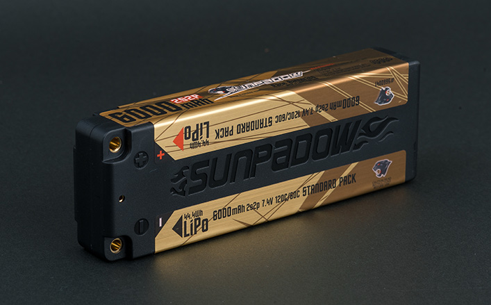 SUNPADOW Low Center Of Gravity Lipo Battery 6000mAh-7.4V-2S2P