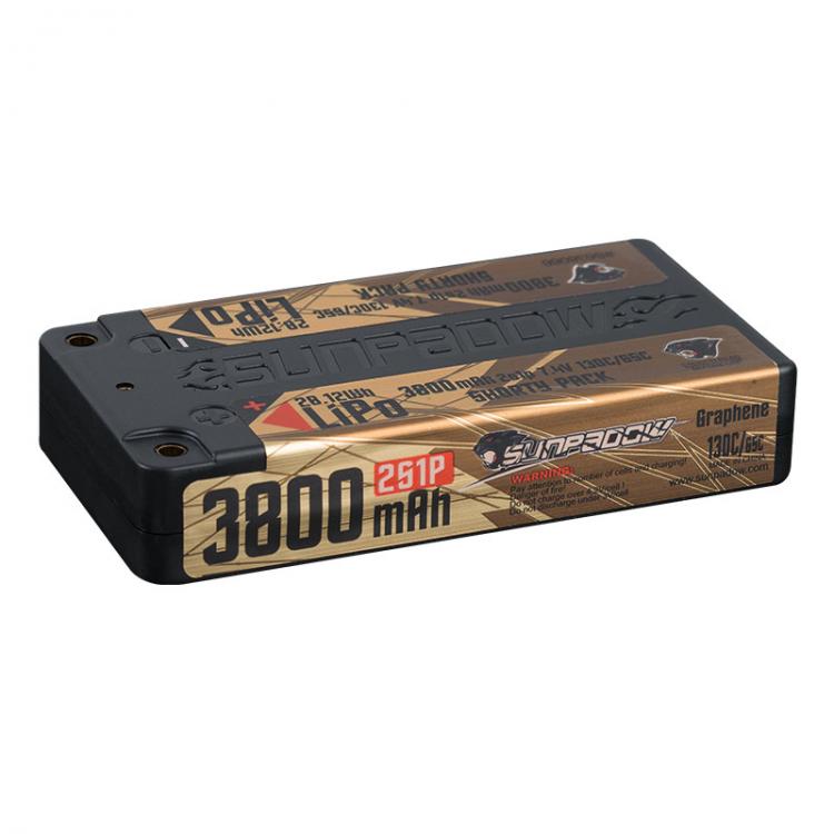 SUNPADOW Competition Short-pack Lipo Battery 3800mAh-7.4V-2S1P - Clicca l'immagine per chiudere