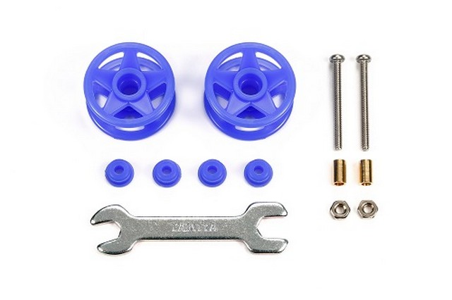 Tamiya TA15532 - DOPPIE ROTELLE Plast. 19-19mm Blu