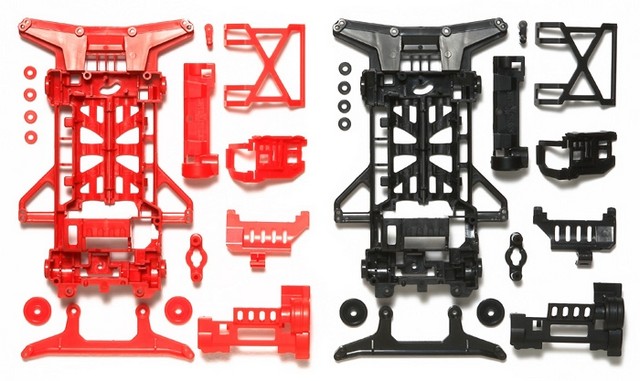 Tamiya TA95242 - SET TELAI SUPER X RINFORZATI (red-black)