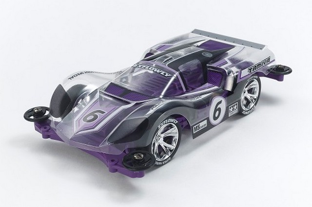 Tamiya TA95571 - mini4WD-PRO EXFLOWLY Polic. Body Viola Telaio MS