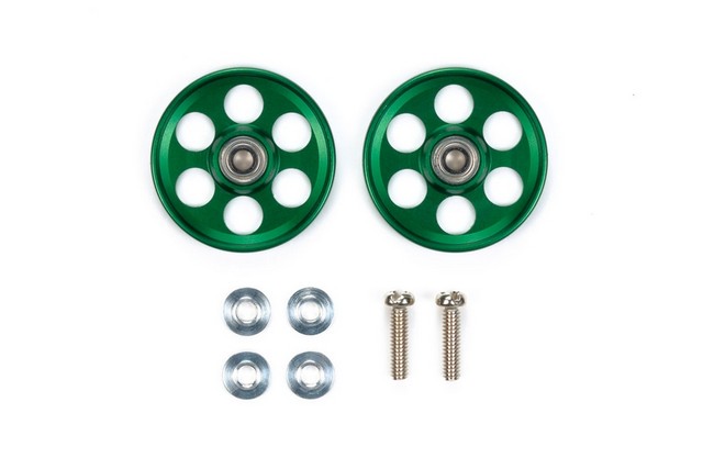 Tamiya TA95607 - Ltd ROTELLE ALLUM. HG 19mm Green - Clicca l'immagine per chiudere