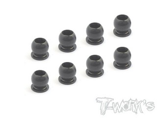 T-Work's TE-155-Y 7075-T6 Hard Coated Alum. 5.8mm Shock End Ball ( For Yokomo BD7/15/16/BD8 ) 8pcs