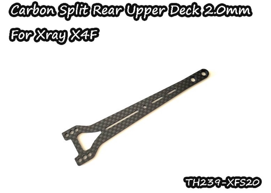 Vigor TH239-XFS20 - Carbon Graphite Split Upper Deck 2.0mm Rear For Xray X4F