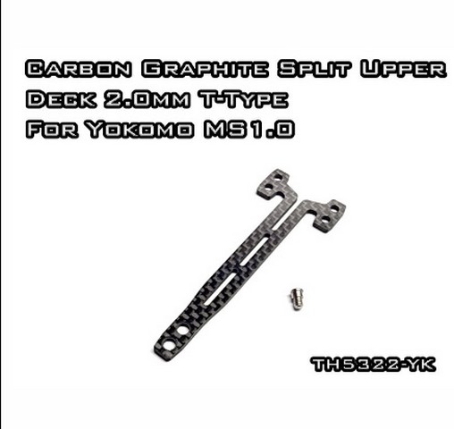 Vigor TH5322-YK - Carbon Graphite T-Type Split Upper Deck 2.0mm For Yokomo MS1.0 - Clicca l'immagine per chiudere