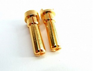 Team Powers 4/5mm Golden Plug for Lipo Battery (2Pz)