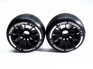 Team Powers 1:10 F1 Rubber Front Tire Set- (Pre-Glued, Hard, 1set 2pcs)