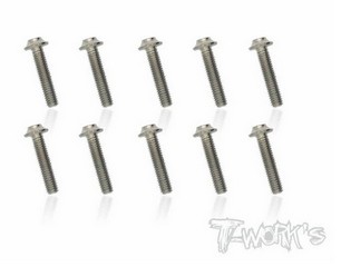 T-Work's TSS-314U - 3mm x 14mm 64 Titanium Hex. Socket UFO Head Screw (10pcs)