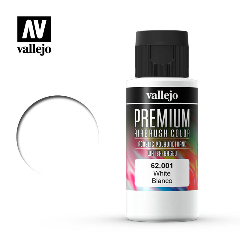 Vallejo VA62.001 - Premium RC - White (60ml Bottle)