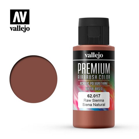 Vallejo VA62.017 - Premium RC - Raw Sienna (60ml Bottle)