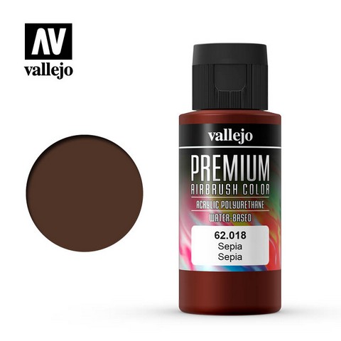 Vallejo VA62.018 - Premium RC - Sepia (60ml Bottle)