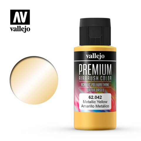 Vallejo VA62.042 - Premium RC - Metallic Yellow (60ml Bottle)